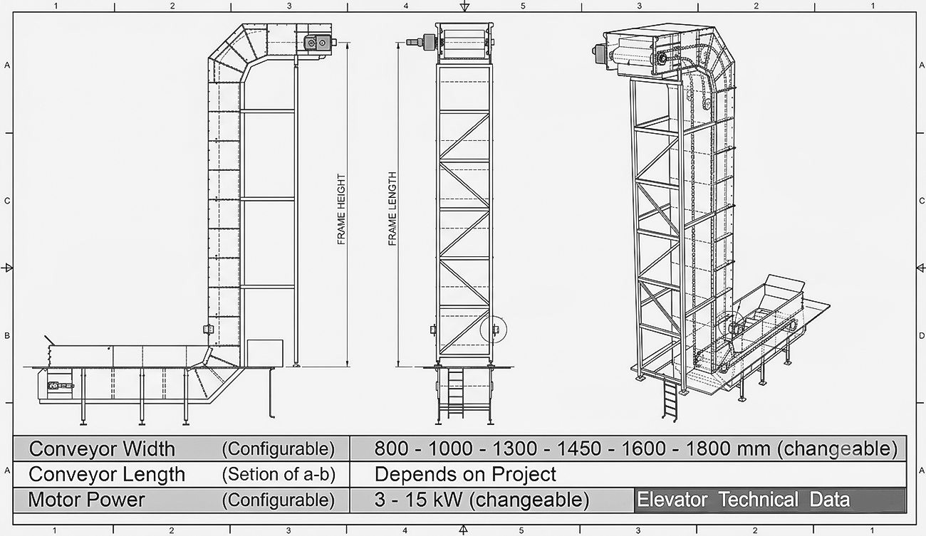 Conveying Elements technical drawing