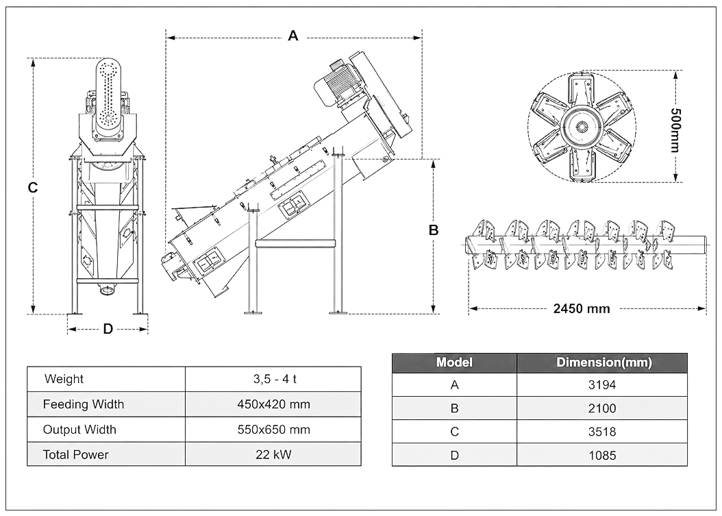 35D Friksiyon Yıkama Makinesi teknik çizimi